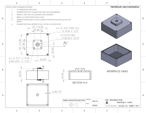 detail engineering drawing untuk evaluasi tolerance dan variabel quotation proyek CNC