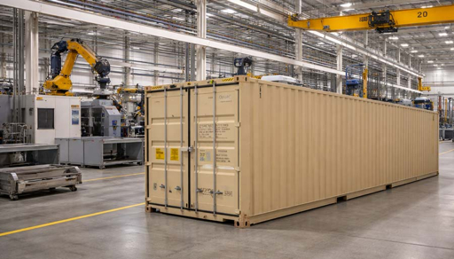 kontainer logistik dan persiapan pengiriman untuk order komponen CNC internasional