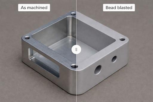 warna tekstur edge detail dan tool marks pada komponen machining yang perlu dijelaskan di RFQ